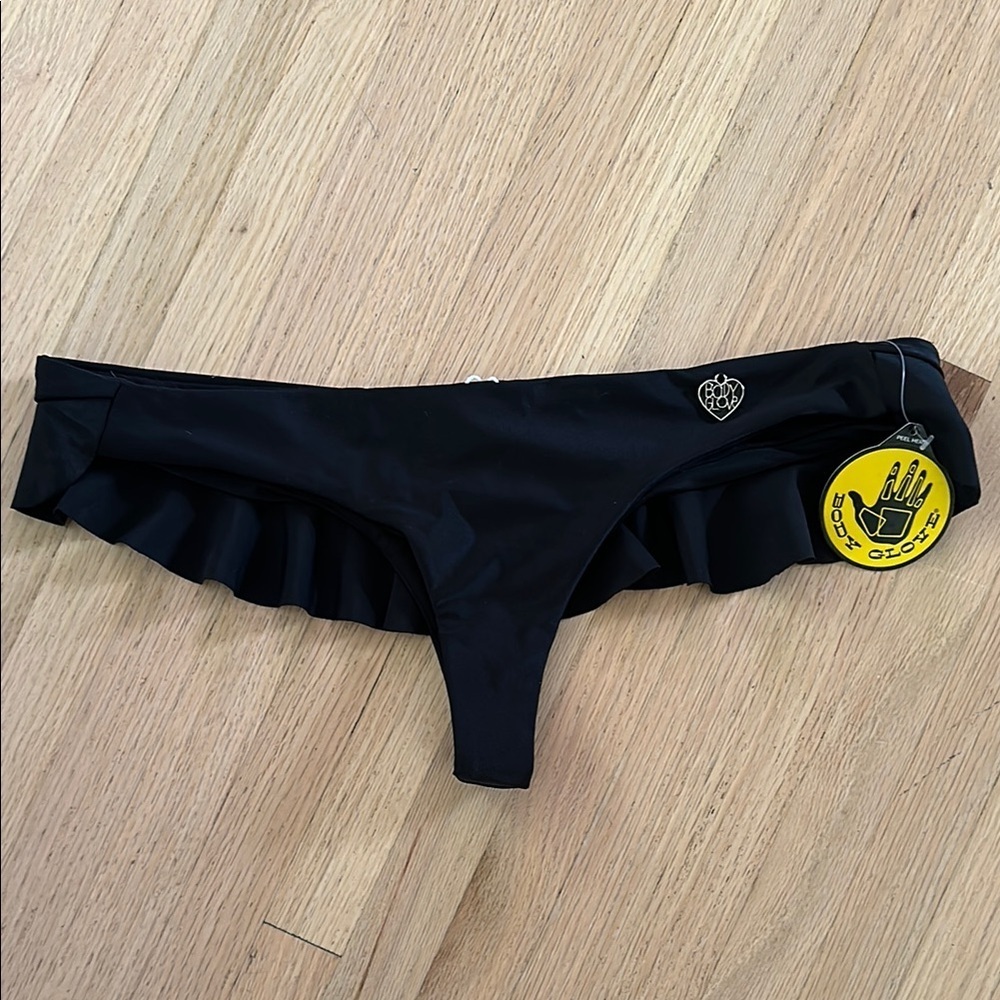 Body Glove FLING Booty Tanga Bottoms Ruffle L
